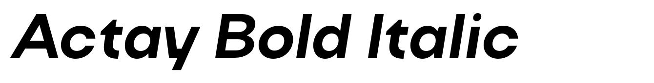 Actay Bold Italic